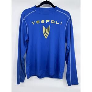 Charles River Sport Vespoli Blue Long Sleeve Rowing T-Shirt Men's M
